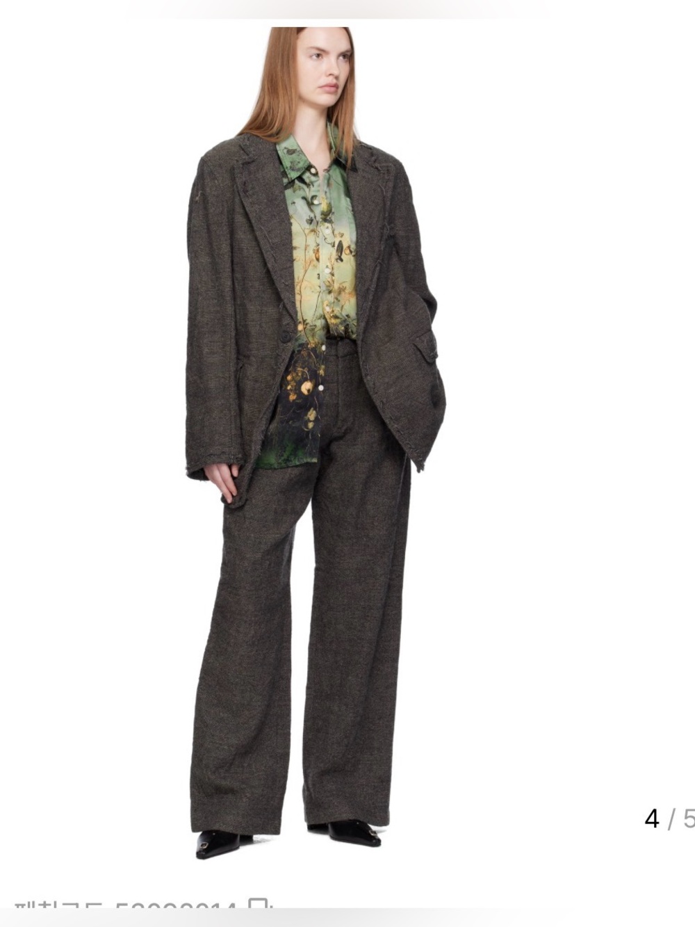 $1698 R13 Frayed Edge Oversized Ragged Blazer XS - Picture 7 of 16